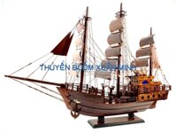 Thuyền Buồm Gỗ Mô Hình Tàu Đánh Cá Thái Lan (Loại Đẹp) | Gỗ Cẩm Lai | Thân 80cm