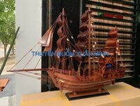 Thuyền Buồm Gỗ Mô Hình Tàu Đánh Cá Thái Lan (Loại Đẹp) | Gỗ Cẩm Lai | Thân 60cm