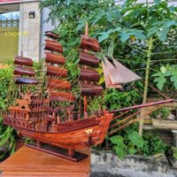 Thuyền buồm phong thủy Gỗ Cẩm 100x130cm - Tượng Gỗ An Phát