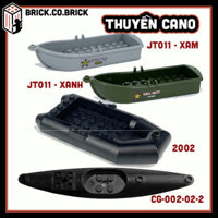 Thuyền Cano Đồ Chơi Lắp ráp Quân Sự Mô hình Thuyền Cano Chiến Đấu Quân đội  Màu Xám Màu Xanh JT011-2002