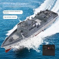 Thuyền điều khiển từ xa 2.4G cho trẻ em, tàu chiến điện nước mùa hè, tàu cao tốc