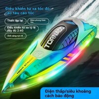 Thuyền Điều Khiển Từ Xa HJ819 Ánh Sáng Trong Suốt Thuyền Tốc Độ Cao Điều Khiển Từ Xa Tàu Cao Tốc Xe Điện Mô Hình Thuyền Đồ Chơi Trẻ Em Chống Thấm Nước