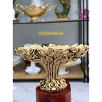 Thuyền hoa composite màu đồng, thuyền đẹp cắm hoa, thuyền hoa trang trí