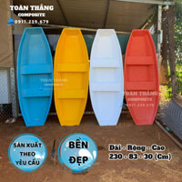 Thuyền nhựa Toàn Thắng Composite cho du lịch, câu cá nhiều màu sắc, chắc chắn cho 1-2 người TẶNG KÈM MÁI CHÈO