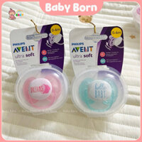 Ti giả Avent siêu mềm Ultra Soft Silicon đầu dẹt chỉnh nha cho bé Baby Born shop