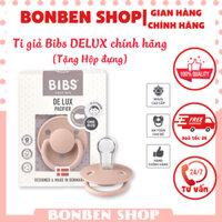 Ti giả Bibs DELUX Chính hãng núm silicon, Ti giả Bibs Silicon size 0-36M; [tặng kèm hộp đựng]