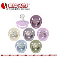 Ti giả Bibs Delux Liberty, Glow ti giả núm tròn silicone 0-36m chính hãng Đan Mạch