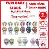Ti giả Bibs Liberty Delux Colour núm cao su/Silicon tròn [Tặng Hộp đựng] Hàng nhập khẩu
