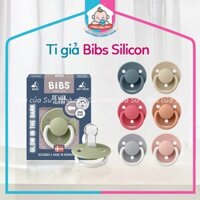 Ti giả BIBS Silicon Đan mạch 0-3 tuổi chính hãng ti ngậm đầu tròn Nhà của Su