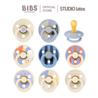 Ti giả Bibs Studio, Liberty ti ngậm núm TRÒN cao su Đan Mạch chính hãng cho bé size 0-6m & 6-18m