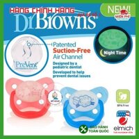 Ti Giả Dr Brown chỉnh nha, Núm ti Cho Bé Không Chứa BPA, hàng nhập khẩu Mỹ.
