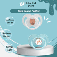 Ti giả Kamidi Pacifier Cho Bé Từ 0-12 Tháng- Núm Ti Giả, Ti Ngậm Silicone Chuyên Dụng Ban Đêm Cho Bé