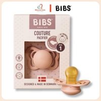 Ti giả núm dẹt cao su tự nhiên Bibs Pacifier Couture Latex cho bé 0-18M hình bướm - Monnie Kids