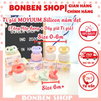 Ti giả Silicon Moyuum chính hãng núm ti siêu mềm, chống hô vẩu cho bé [Tặng hộp đựng]