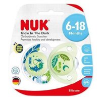 Ti giả / ti ngậm NUK núm silicone Classic (có nắp đậy) - set 2 chiếc