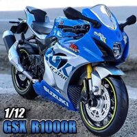 Tỉ Lệ 1: 12 SUZUKI GSX R1000R Xe Máy Mô Hình Đồ Chơi Hợp Kim Thân Cao Su Lốp Xe Mô Hình Động Cơ Miễn Phí Wheeg Hấp Thụ Sốc Trẻ Em