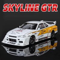 Tỉ Lệ 1: 24 Nissan SKYLINE GTR-R34 Hợp Kim Sửa Đổi Xe Mô Hình Die Cast Xe Âm Thanh Ánh Sáng Người Đam Mê Xe Dòng Quà Tặng Sinh Nhật Trẻ Em Kim Loại Đồ Chơi Bé Trai