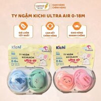 Ti Ngậm KICHI Ultra Air 0-18M, Núm Ti Chất Liệu Silicone Mềm Mại Có Hộp Chứa