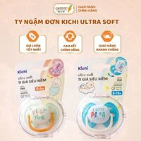 Ti Ngậm KICHI Ultra Soft Cho Bé 0-18M, Ti Giả Silicone Siêu Mềm