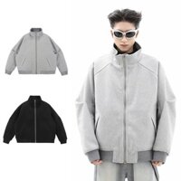Tianlesiwei American retro nam nữ dáng rộng giải cấu trúc áo khoác dày tay áo scimitar mùa đông cộng với áo khoác cotton