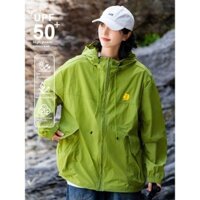 Tianlesiwei American retro chống nắng dáng rộng nhẹ thoáng khí áo khoác màu trơn UPF50 +