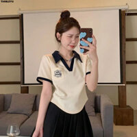 TIANLEYU áo polo nữ áo có cổ Cổ điển Xu hướng Hàn Phong xu hướng A29J0V1 43Z241022