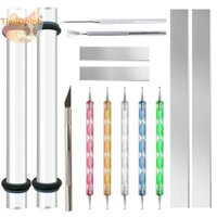 Tianye 14 Dụng Cụ Đất Sét Polymer Con Lăn Acrylic Đất Sét Cán Pin Với Độ Dày Nhẫn Khăn Giấy Lưỡi Điêu Khắc Bông Tai Bộ Dụng Cụ Làm Đồ Dùng Máy Thái Dao Chấm Công Cụ Phụ Kiện Trang Sức M