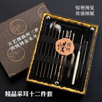 Tianyi Ear Picking Tool Set Combination Handcuffs Gold Ear Picking Tool Boutique Bộ 12 món Nhíp lấy tai