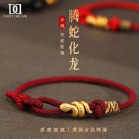 Tích lũy 369,6 triệu + Miếng 2025 Vàng Rắn Rồng Vòng Tay Benming Bện May Mắn Vòng Tay Dây Đỏ Vòng Tay Hộp Quà Tặng / 3.8