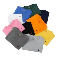 Tide BEAR Cotton Cổ Tròn Tay Ngắn Áo Thun Nam Màu Trơn Ngựa Logo Thường Ngày