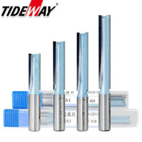 Tideway Công Nghiệp Cấp 2 Sáo Bộ Định Tuyến Thẳng Bit Hợp Kim cacbua Phay Cắt Gỗ Cứng Ván ép MDF Chế Biến Gỗ Cắt
