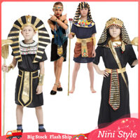Tiệc Halloween Trẻ Em Bé Trai Bé Gái Cosplay Ai Cập Cleopatra Vua Hoàng Tử Công Chúa Áo Cho Trẻ Em Trang Phục Hóa Trang Trẻ Em Lễ Hội Giáng Sinh