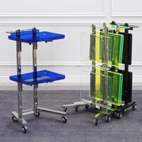 Tiệm Cắt Tóc Xe Đẩy Dụng Cụ Có Thể Gập Lại Xe Đẩy Tiệm Làm Tóc Xe Đẩy Làm Tóc Bằng Thép Không Gỉ Đặc Biệt Cho Tiệm Làm T