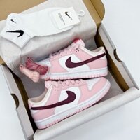 [Tiệm Giày Lê Định] Giày Thể Thao Nike_Dunk Low GS ‘Pink Foam’, Giày Sneaker Air Dunk Hồng Trắng Cổ Thấp