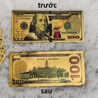 Tiền 100 Usd Mạ Vàng (In 2 Mặt)