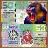 Tiền con khỉ Kamberra 50 Numismas