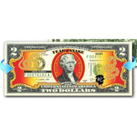 Tiền Con Rắn  2USD Mạ Vàng 2025 - Tiền Lì Xì Tết Ất Tỵ