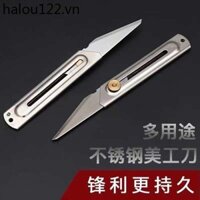 Tiện Ích Dao Cắt Giấy Dán Tường Lưỡi Dao Dày Thép Không Gỉ Đa Năng Ghép Dao Thạch Cao Khắc Dao Bút Chì Mài