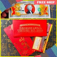 Tiền lì xì tết Bộ tờ 2 USD Con Rồng Mạ Vàng 24k của Mỹ siêu VIP 2024