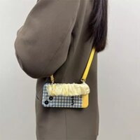 Tiếng Anh Nhỏ Lưới Xanh Thích Hợp Cho IPhone 14 Promax Ốp Lưng Điện Thoại 11 Dây Đeo Tay Apple 12 Nữ 13 Dây Đeo Chéo 14 Chống Rơi IPhone Case