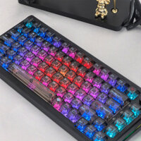 [Tiếng Anh / Thái / Hàn Quốc / Ả Rập / Nga] Keycap pha lê trong suốt CBSA Profile PC LED Xuyên 132 Phím Bàn phím cơ Keycap DIY Light Pollution Light Transmission Keycap Set