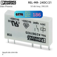 Tiếp Sức 24V Công Suất Mini Kiểu Cắm Phoenix REL-MR-24dc/21- 2961105 ,phoenix contact