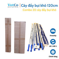 Tiết kiệm 198k khi mua [Combo 20] Cây đẩy bụi 60cm, 90cm, 120cm, giẻ lau bụi khô 100% sợi cotton
