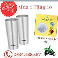 [Tiết kiệm 30% ] [Mua cốc tặng trà ]SET 2 CỐC CHÂN KHÔNG GIỮ NHIỆT THERMOS NHẬT BẢN 300 ML hoặc 400ML