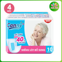 [TIẾT KIỆM]  4 gói Miếng lót bổ sung dùng kèm tả quần người lớn siêu thấm, 10 miếng/gói