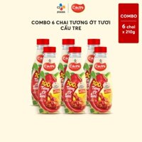 [Tiết kiệm] Combo 6 chai Tương ớt tươi Cầu Tre (210g x 6 chai) - Date mới