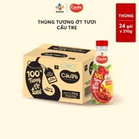 [Tiết kiệm] Thùng 24 chai Tương ớt tươi Cầu Tre (210g x 24 chai)