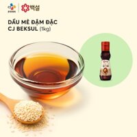 [Tiết kiệm] Thùng 30 chai Dầu mè Hàn Quốc đậm đặc CJ Beksul -  Sesame oil nhập khẩu từ Hàn Quốc (110ml x 30 chai)