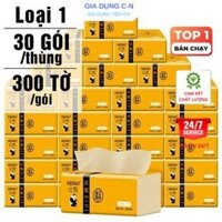 [Tiết kiệm] Thùng 30 gói giấy ăn gấu trúc – 3 lớp, bột trúc, không tẩy trắng, siêu dai (1.8kg)