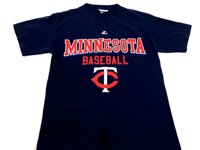 Tiểu Bang Minnesota Sinh Đôi Áo Bóng Chày MLB Áo Bóng Chày Cặp Song Sinh TEE Hải Quân TEE Hùng Vĩ S